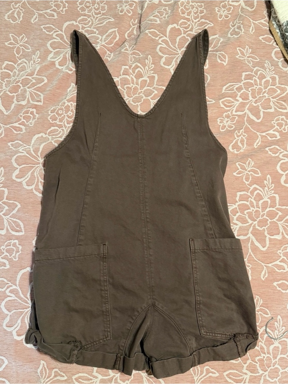 We The Free Dark Brown Sleeveless Cotton Romper